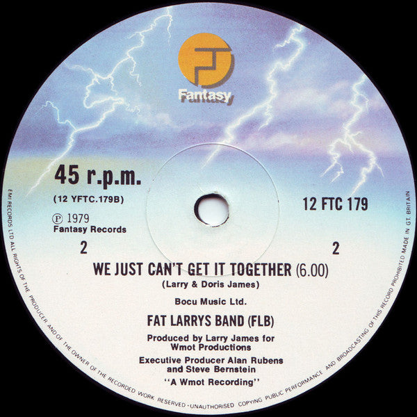 Fat Larry's Band : Lookin' For Love Tonight (12", Single)
