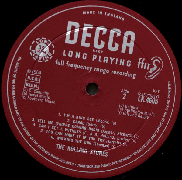 The Rolling Stones : The Rolling Stones (LP, Album, Mono, B1X)