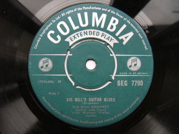 Big Bill Broonzy : Big Bill's Guitar Blues (7", EP)