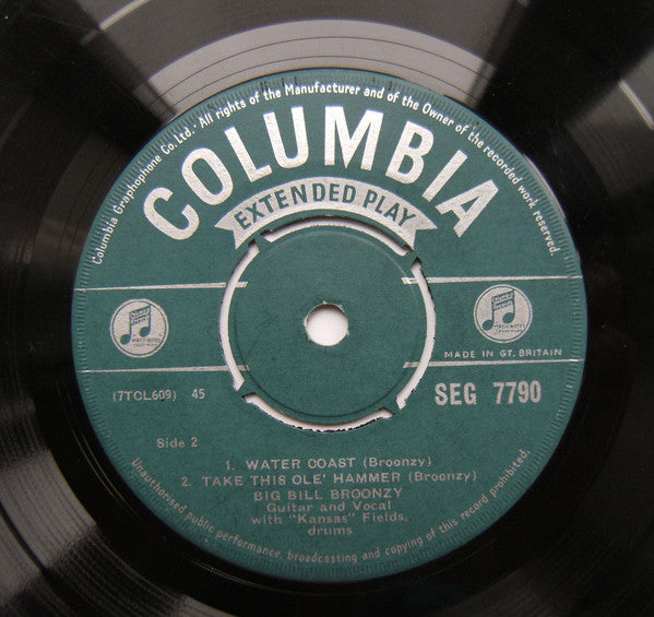 Big Bill Broonzy : Big Bill's Guitar Blues (7", EP)