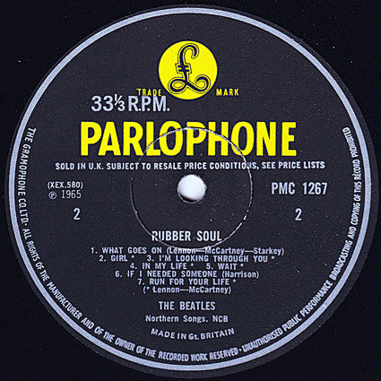 The Beatles : Rubber Soul (LP, Album, Mono, "Lo)