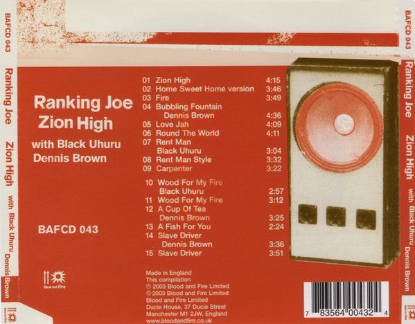 Ranking Joe With Black Uhuru, Dennis Brown : Zion High (CD, Comp)