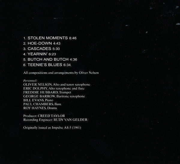 Oliver Nelson Starring: Paul Chambers (3), Eric Dolphy, Bill Evans, Roy Haynes, Freddie Hubbard : The Blues And The Abstract Truth (CD, Album, RE)