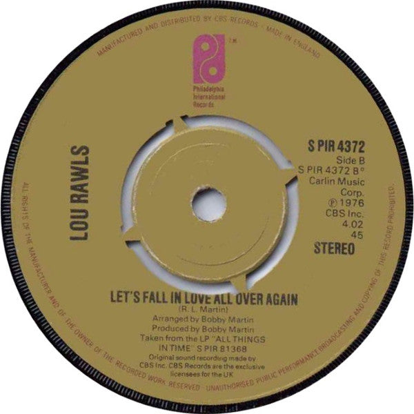 Lou Rawls : You'll Never Find Another Love Like Mine (7", Single, Pus)