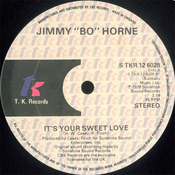 Jimmy "Bo" Horne : Dance Across The Floor / It's Your Sweet Love (12", Single, Ltd)