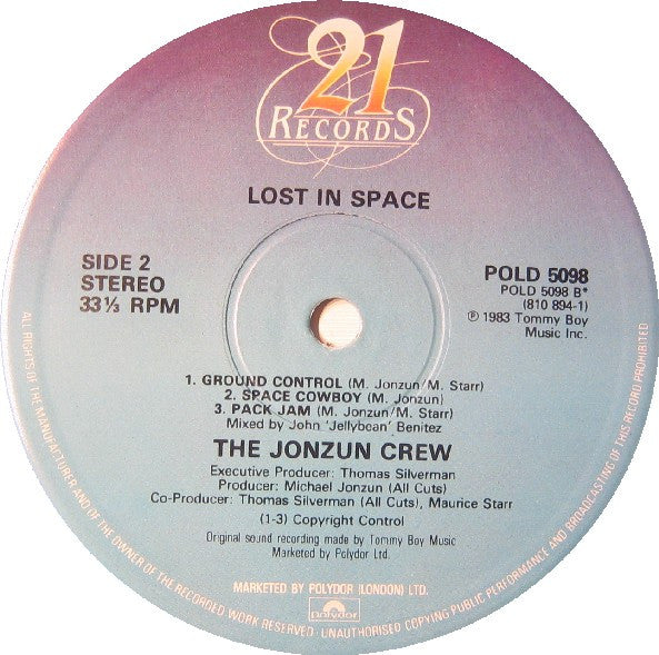 The Jonzun Crew : Lost In Space (LP, Album)