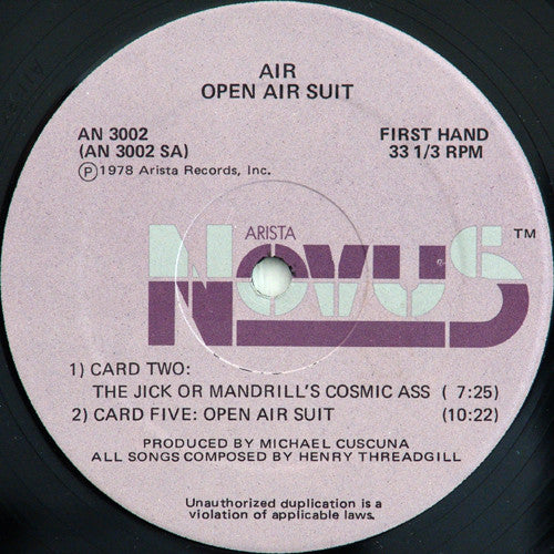 Air (4) : Open Air Suit (LP, Album)