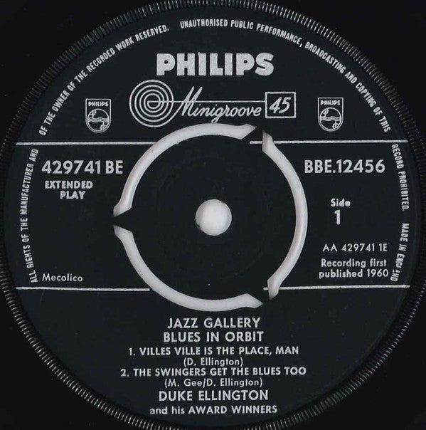 Duke Ellington And His Award Winners : Blues In Orbit (7", EP)