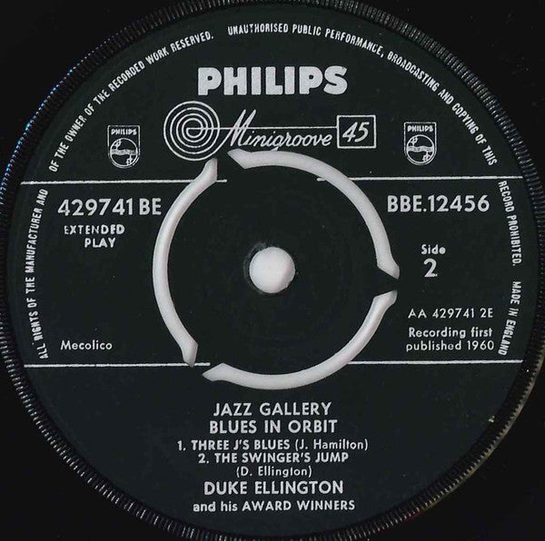 Duke Ellington And His Award Winners : Blues In Orbit (7", EP)