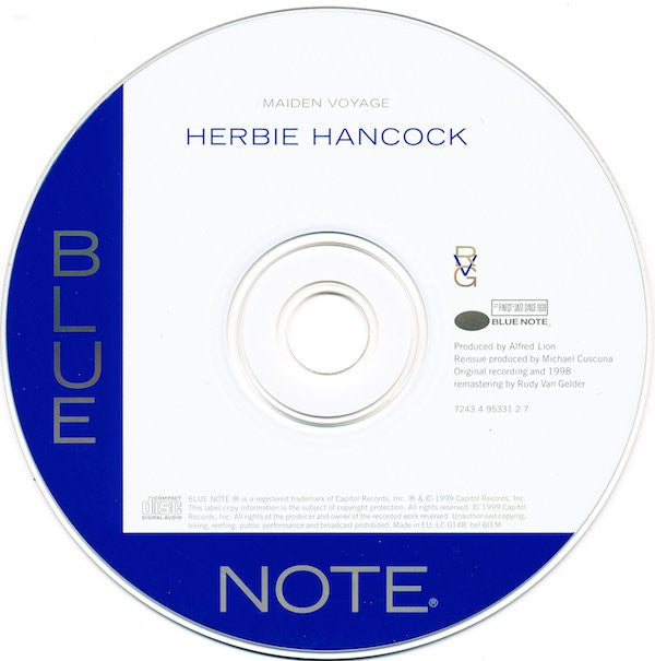 Herbie Hancock : Maiden Voyage (CD, Album, RE, RM)