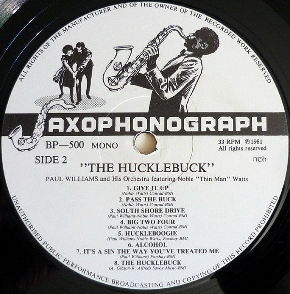 Paul Williams Orchestra Featuring Noble Watts : The Hucklebuck (LP, Comp, Mono)