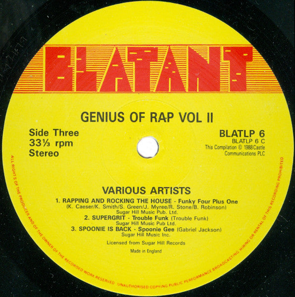 Various : The Genius Of Rap 2 (2xLP, Comp)