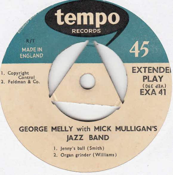 George Melly With Mick Mulligan & His Band : George Melly With Mick Mulligan's Jazz Band (7", EP)