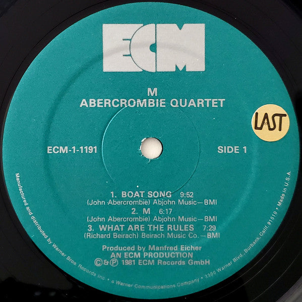 Abercrombie Quartet* : M (LP, Album)