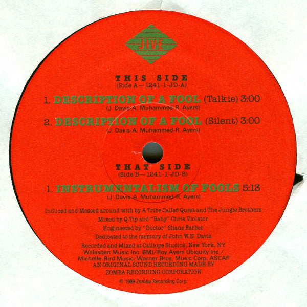 A Tribe Called Quest : Description Of A Fool (12")