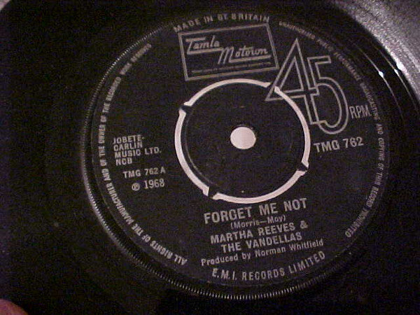 Martha Reeves & The Vandellas : Forget Me Not (7", Single, Pus)