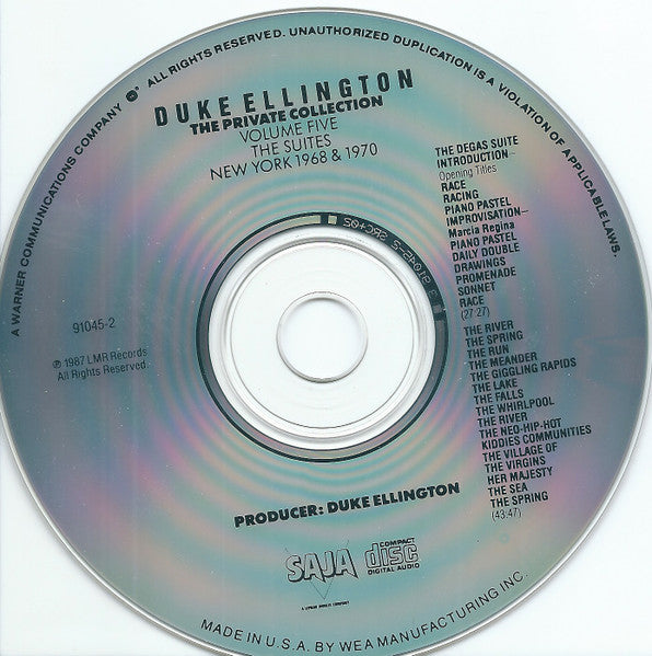 Duke Ellington : The Private Collection: Volume Five, The Suites, New York 1968 & 1970 (CD)
