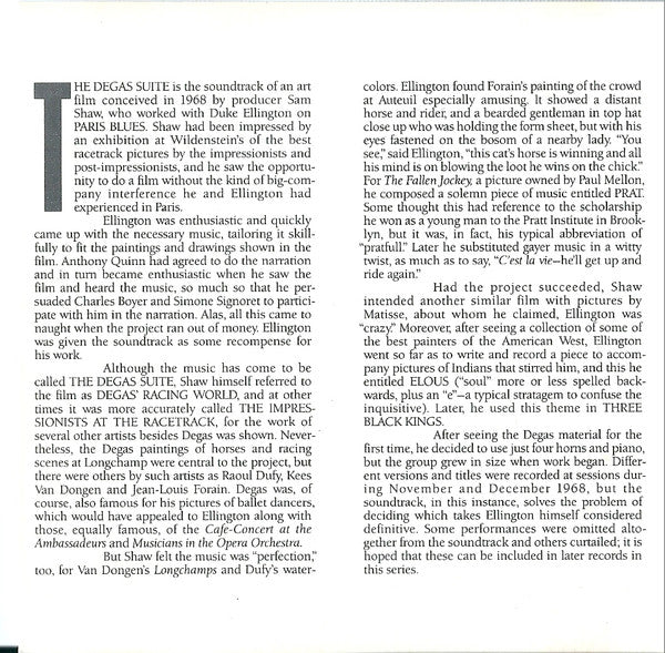 Duke Ellington : The Private Collection: Volume Five, The Suites, New York 1968 & 1970 (CD)