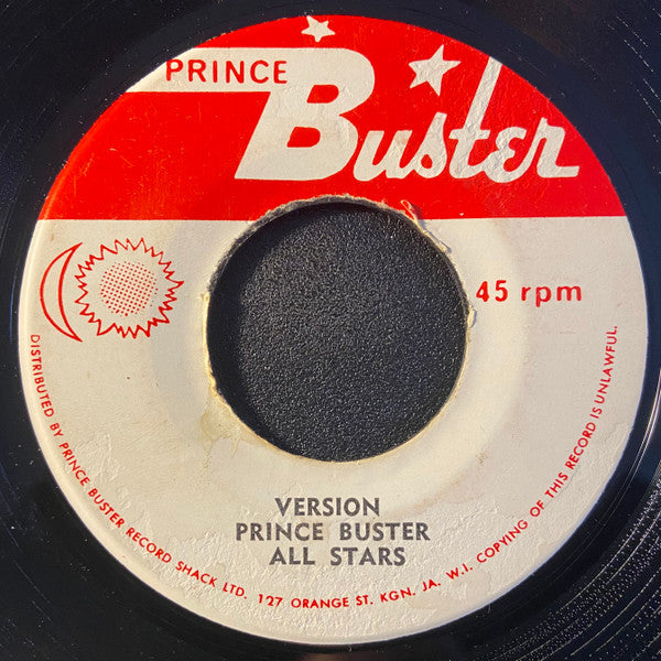 John Holt, Prince Buster's All Stars / Prince Buster's All Stars : Rain From The Skies / Rain From The Skies (Version) (7")
