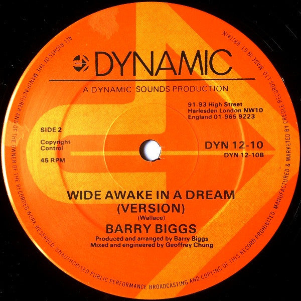 Barry Biggs : Wide Awake In A Dream (12")