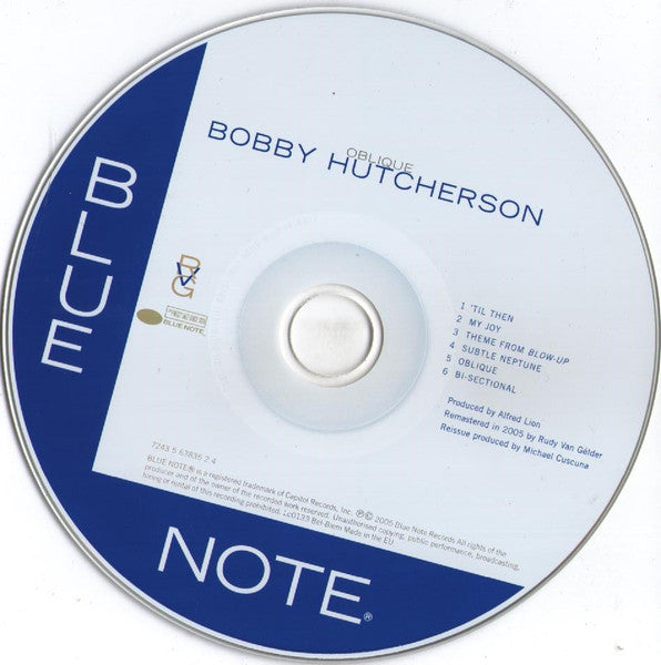 Bobby Hutcherson : Oblique (CD, Album, RE, RM)