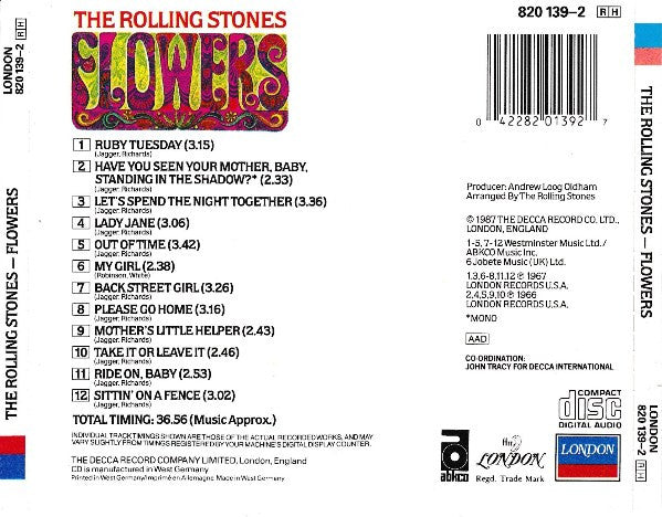 The Rolling Stones : Flowers (CD, Comp, RE)