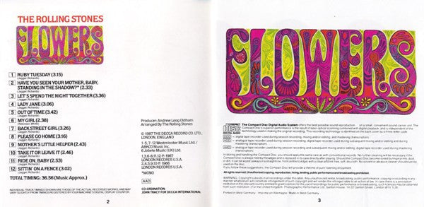 The Rolling Stones : Flowers (CD, Comp, RE)