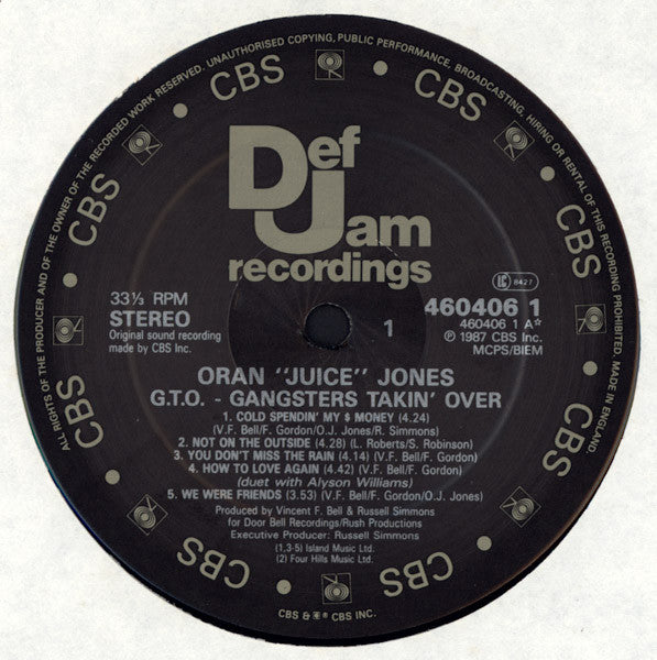 Oran 'Juice' Jones : G.T.O. Gangsters Takin' Over (LP, Album)
