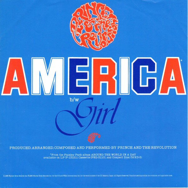 Prince And The Revolution = Prince And The Revolution : America = アメリカ (7", Single)