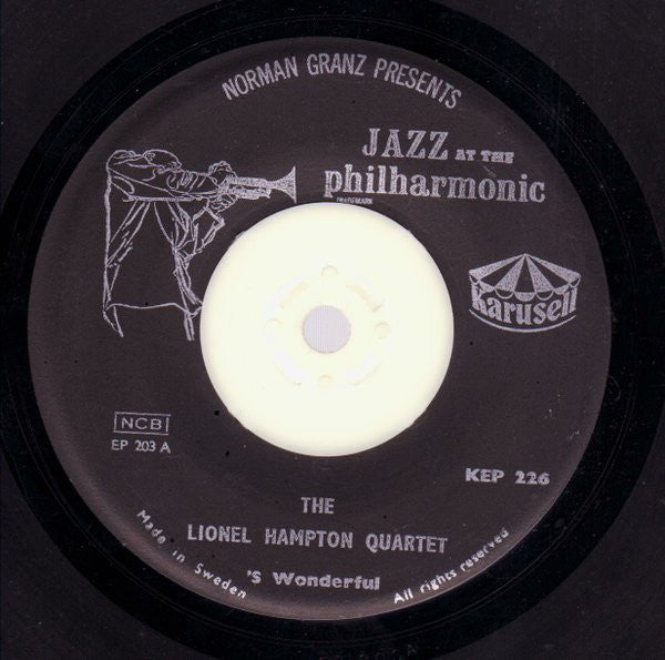 Lionel Hampton And His Quartet : The Lionel Hampton Quartet (7", EP)