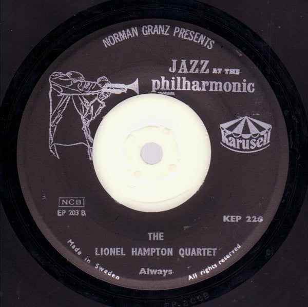 Lionel Hampton And His Quartet : The Lionel Hampton Quartet (7", EP)