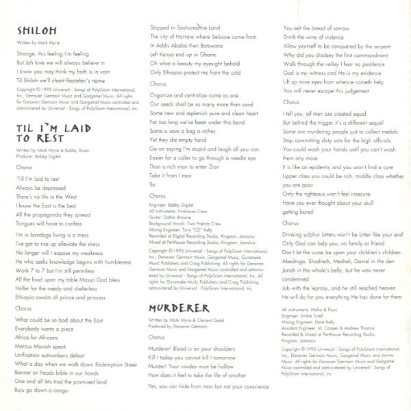 Buju Banton : 'Til Shiloh (CD, Album, RE)