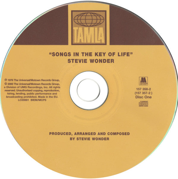 Stevie Wonder : Songs In The Key Of Life (2xCD, Album, RE, RM, 24-)