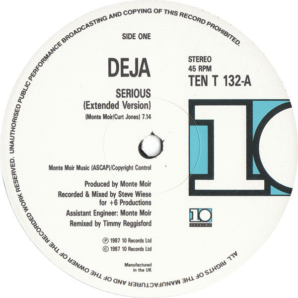 Déjà : Serious (12", Single)