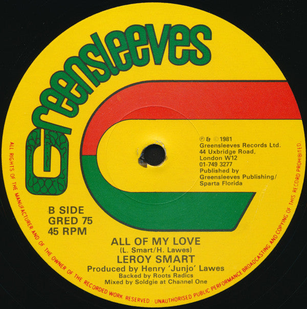 Nicodemus / Leroy Smart : Bone Connection / All Of My Love (12")