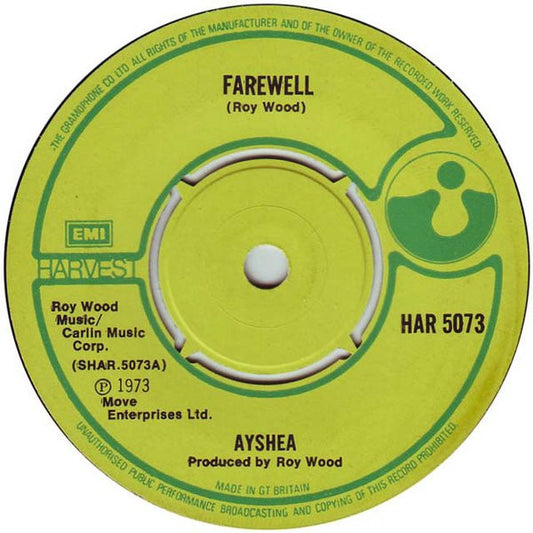 Ayshea Brough : Farewell (7", Single)