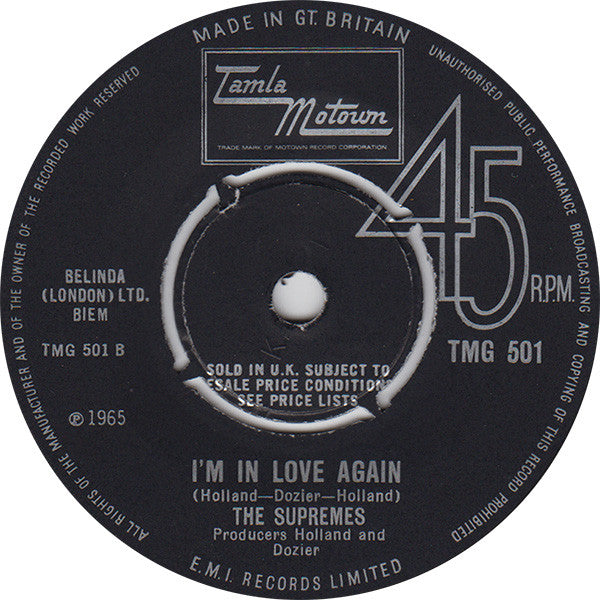 The Supremes : Stop! In The Name Of Love (7", Single)