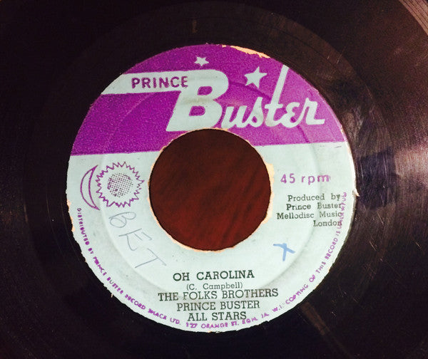 Folkes Brothers, Prince Buster's All Stars : Oh Carolina (7", Single, RE)