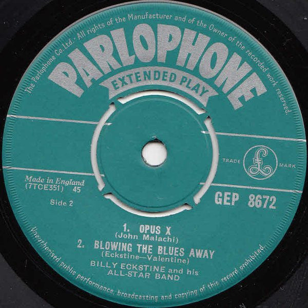 Billy Eckstine And His Orchestra : A Date With Rhythm (7", EP)