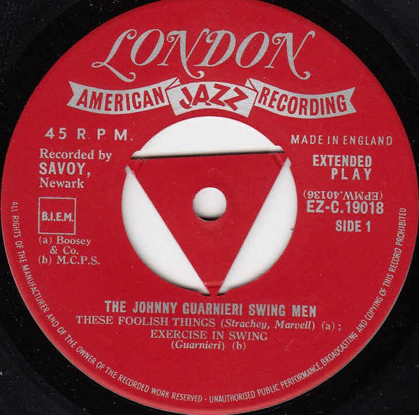 Johnny Guarnieri Swing Men Featuring Lester Young : Untitled (7", EP)