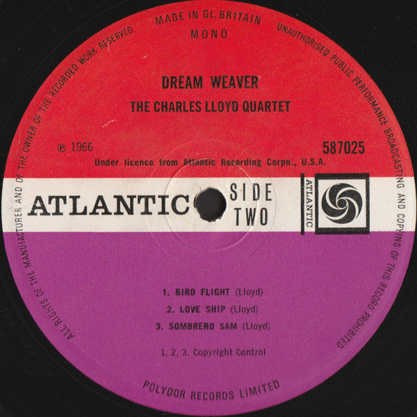 The Charles Lloyd Quartet : Dream Weaver (LP, Album, Mono)