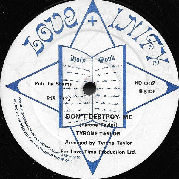 Tyrone Taylor : Cottage In Negrill (12", Blu)
