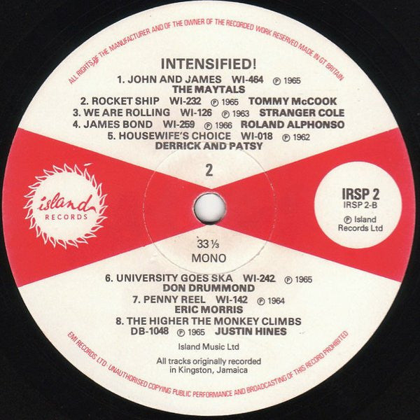 Various : Intensified! Original Ska 1962-1966 (LP, Comp)