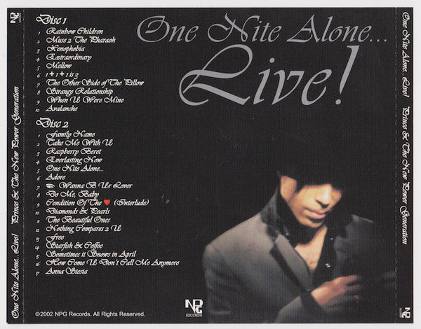 Prince & The New Power Generation : One Nite Alone... Live! (2xCD + CD, Bon + Box, Album)