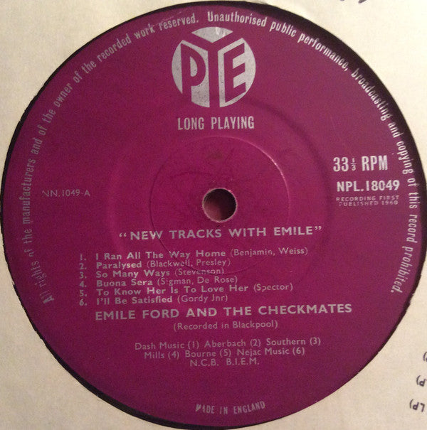 Emile Ford & The Checkmates : New Tracks With Emile (LP)