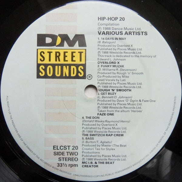 Various : Hip Hop 20 (LP, Comp)