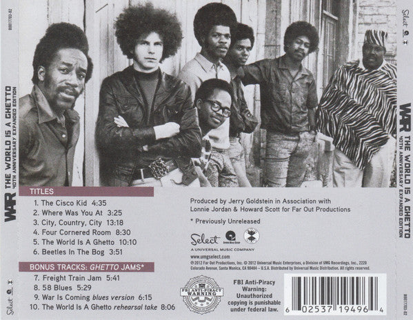 War : The World Is A Ghetto (40th Anniversary Expanded Edition) (CD, Album, RE, RM, Exp)