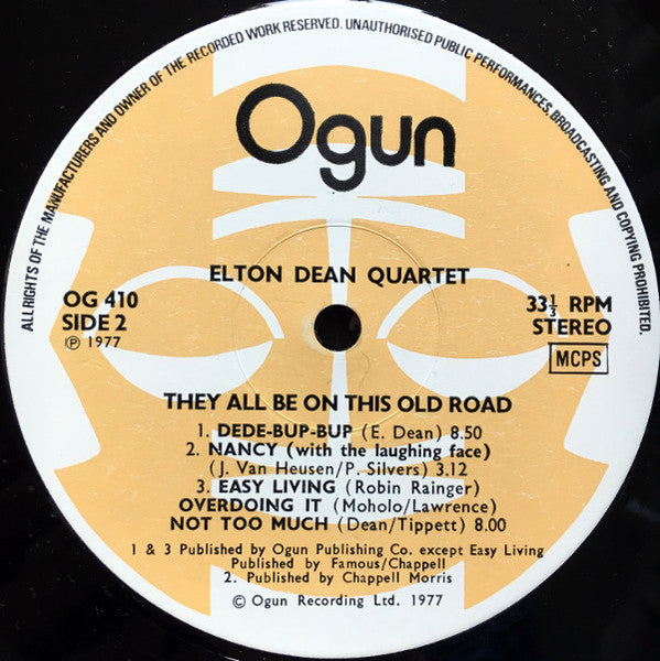 Elton Dean Quartet : They All Be On This Old Road (LP, Album)