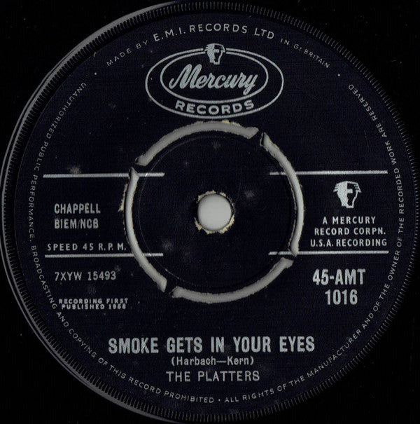 The Platters : Smoke Gets In Your Eyes (7", Single)
