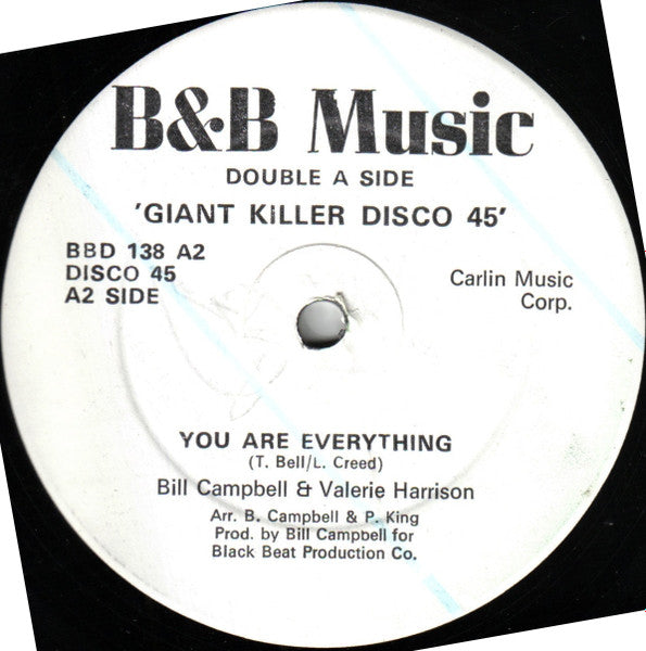 Bill Campbell (3) & Valerie Harrison : Endless Love / You Are Everything (12", Single)